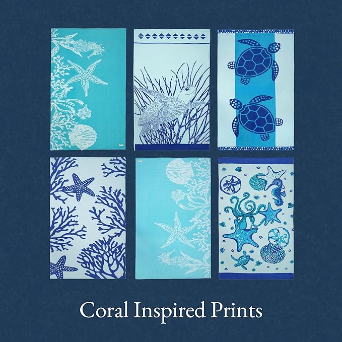 LANE LINEN Beach Towels 6 Pack, Oversized Pre-Washed Large Stylish Pool Towels for Adults, Quick Dry Lightweight Travel Towel, 39"x71" - Coral Beach