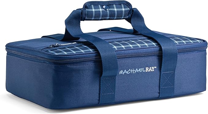 Rachael Ray Lasagna Lugger, Thermal Insulated Casserole Carrier for Hot or Cold Food, Lugger Tote for Potluck, Parties, Picnic, and Cookouts, Fits 9" x 13" Baking Dish