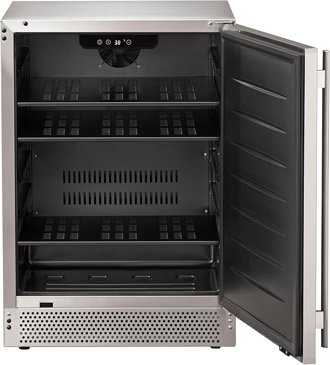 Marvel Northland Collection 24” Undercounter Refrigerator, 3 Adjustable Shelves, Stores up to 18 Bottles of Wine and 126 12-oz Cans, Indoor/Outdoor Rated