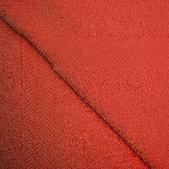 Superior Zero Twist 100% Cotton Bath Towels, Super Soft, Fluffy and Absorbent, Premium Quality Oversized Bath Towel Set of 2, Brick