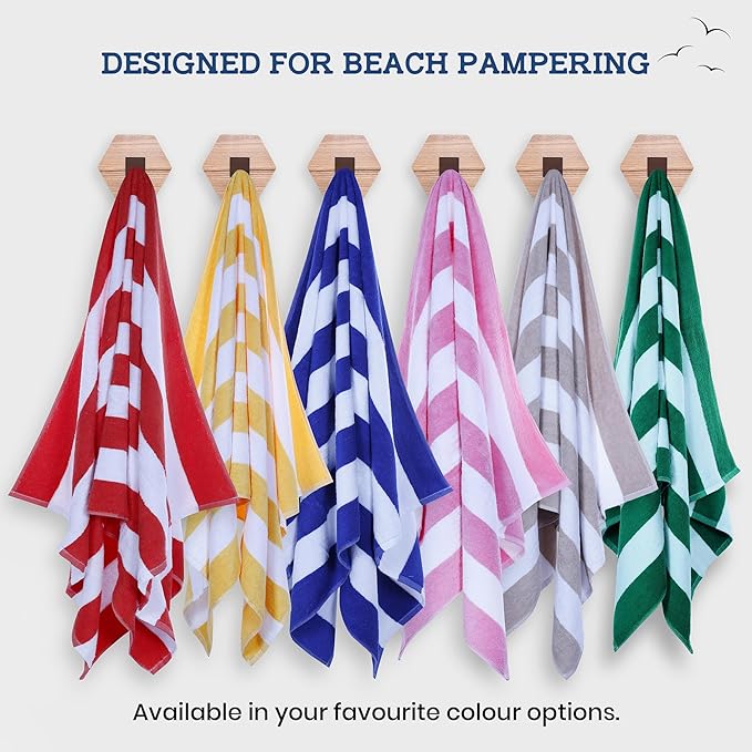 Casa Lino Large Beach Towel Set - Beach Towels Oversized - Highly Absorbent & Quick Dry Pool Towels - Soft 100% Cotton Large Bath Towel Set - 60" x 30" - Pack of 4 - (Camelia Pink)