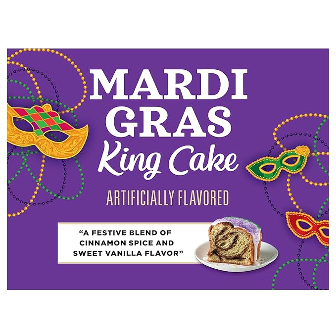 Community Coffee Mardi Gras King Cake Flavored 96 Count Coffee Pods, Medium Roast, Compatible with Keurig 2.0 K-Cup Brewers, 24 Count (Pack of 4)