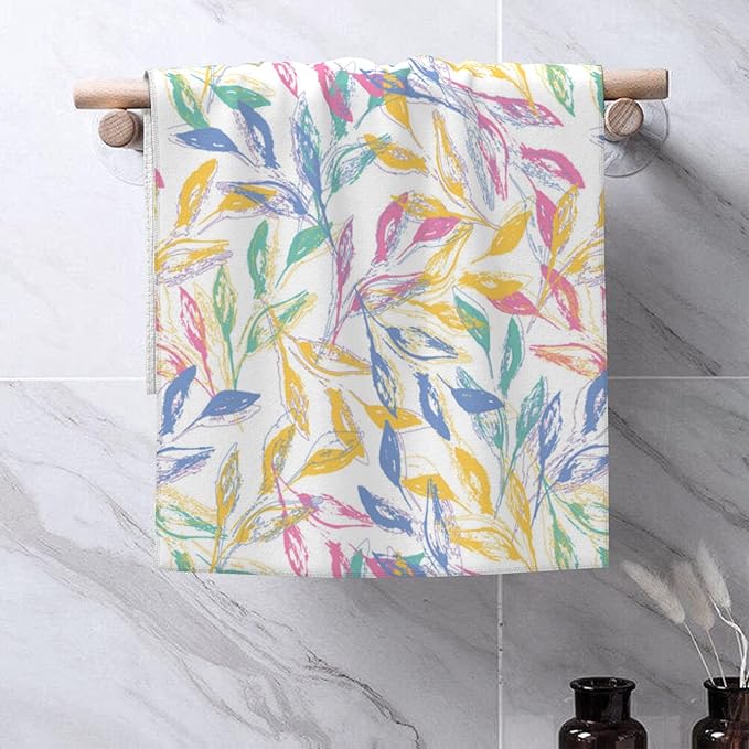 Boho Spring Hand Towel for Bathroom Set of 2 Hand Bath Towels Soft Absorbent Decorative Towels for Bathroom Kitchen Yoga Home Decor 14 x 28 in