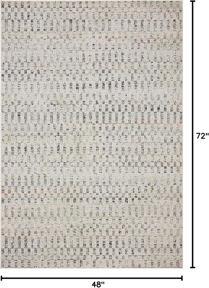 Loloi Kamala Collection KAM-05 Grey/Multi 4'-0" x 6'-0" Accent Rug