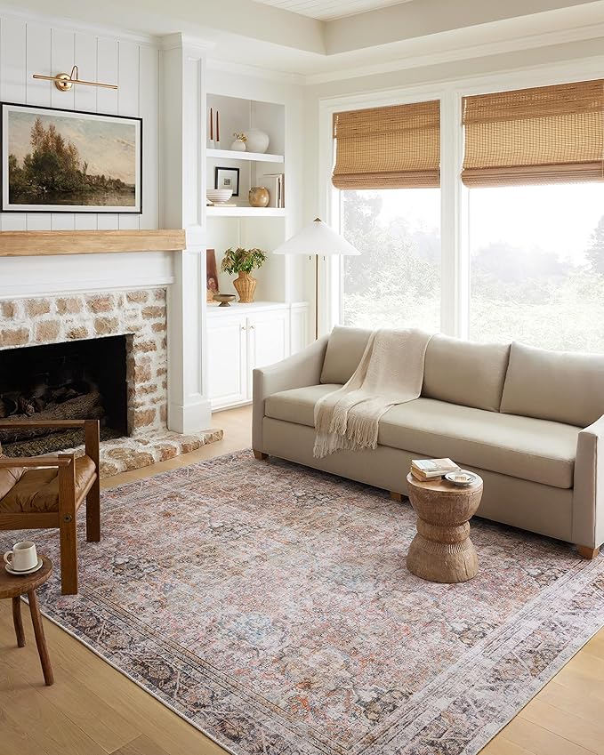 Loloi Adrian Collection ADR-05 Sunset/Charcoal 8'-6" x 11'-6", .19" Thick Area Rug