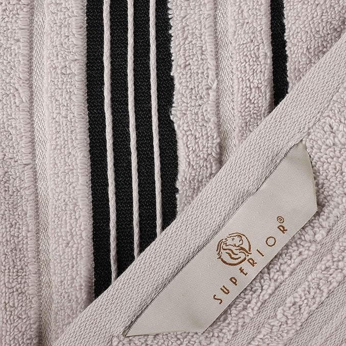 Superior Cotton 3 Piece Towel Set, Includes 1 Bath, 1 Hand, 1 Washcloth/Face Towel, Quick Dry, Home Essentials, Shower, Spa, Luxury Plush Soft Absorbent Towels, Zero Twist, Solid, Platinum
