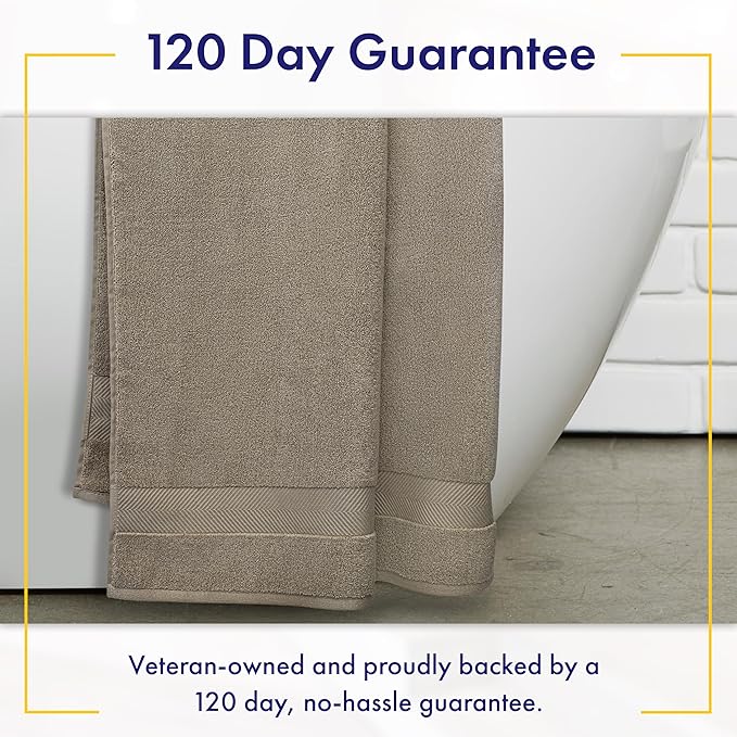 Ultra Soft & Plush Viscose from Bamboo Bath Towels - 700 GSM Luxury Bath Towels - 6 Piece Set - Super Absorbent & Quick Drying (Taupe)
