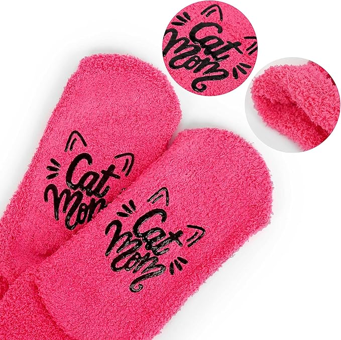 Mason Life Gift for Women, Birthday Gift for Cat Lover, Glass Cup and Sock for Kitty Mom, Cat Mom Gifts for Women, Kitty Themed Gifts, 18oz Drinking Glasses with Bamboo Lid and Glass Straw