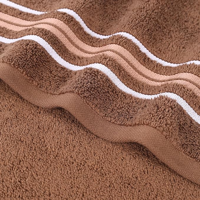 Superior Cotton Hand Towel Set, Small Towels, Plush Soft Absorbent Bathroom Basics, Home Essentials, Spa, Salon, Hotel, Kitchen, Luxury Quick Drying, Zero-Twist, Solid, Sadie Collection, Chocolate