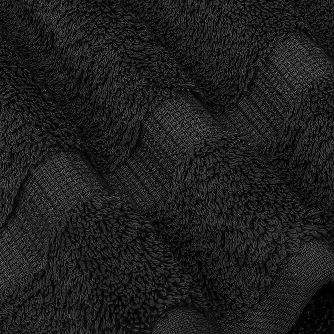 Chakir Turkish Linens |Hotel & Spa Quality 100% Cotton Premium Turkish Towels | Soft & Absorbent (12-Piece Washcloths, Black)