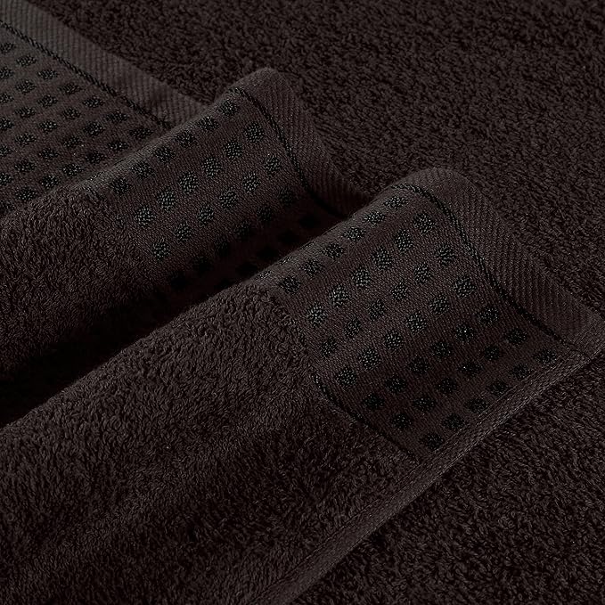 GLAMBURG 100% Cotton 2 Pack Oversized Bath Towel Set 28x55 Inches, Ultra Soft Highly Absorbant Compact Quickdry & Lightweight Large Bath Towels, Ideal for Gym Travel Camp Pool - Chocolate Brown