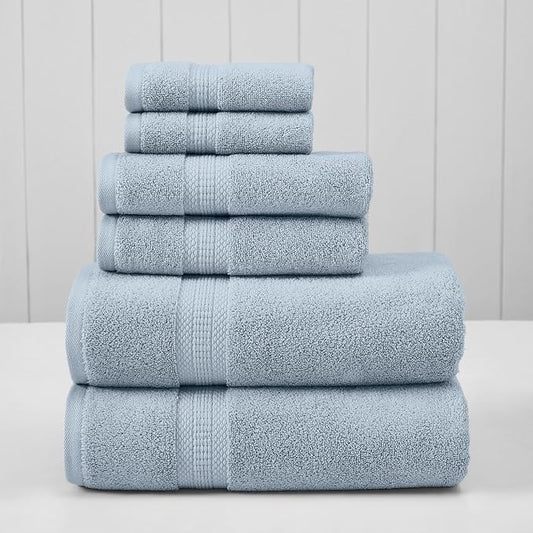 Modern Threads 6-Piece Rayon from Bamboo & Cotton Blend Towel Set - Ultra Soft & Absorbent, Dawn