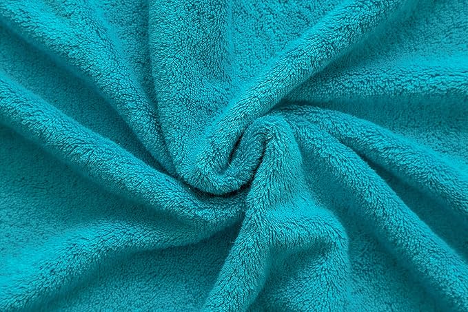 American Veteran Towel, Hand Towels for Bathroom Set of 4, 100% Cotton Turkish Hand Towel Sets, Soft Hand Face Towels, Aqua Blue Hand Towels