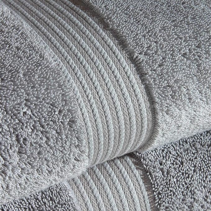 Christy Supreme Hygro 4 Piece Towel Set | Silver | 100% Luxury Supima Cotton | Ultra Soft | Super Absorbent | 650GSM | 2 Bath Sheets 2 Hand Towels