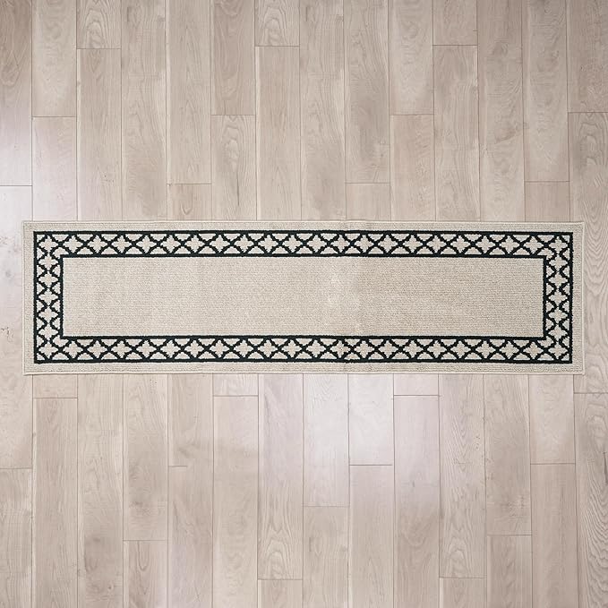 Nautica – Runner Rug | Indoor Runners for Hallways and Entry Rugs| Non-Slip and Non-Skid Entry and Kitchen Door Mat| Machine Washable Entryway Carpet Rugs | 2'2" x 8'| Trellis Natural Twist