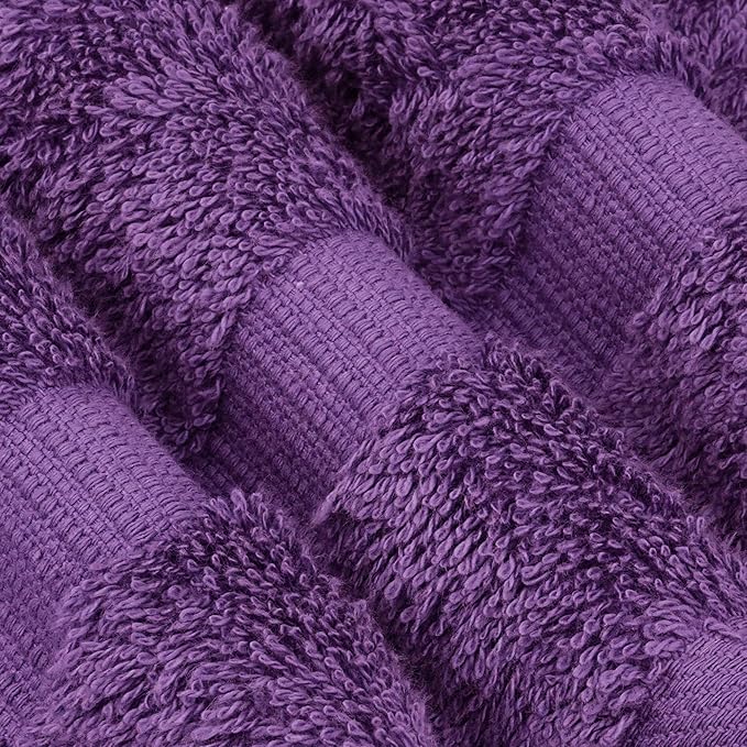 Chakir Turkish Linens 100% Cotton Premium Turkish Towels for Bathroom | 30'' x 60'' Large Bath Towels (4 Piece, Eggplant)