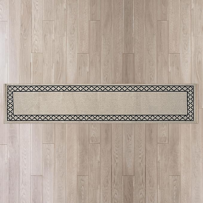 Nautica – Runner Rug | Indoor Runners for Hallways and Entry Rugs| Non-Slip and Non-Skid Entry and Kitchen Door Mat| Machine Washable Entryway Carpet Rugs | 2'6" x 10' | Trellis Natural Twist