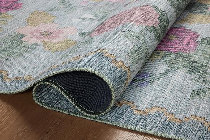 Loloi Rifle Paper Co. Rosa Collection RSA-02 Sky 2'-0" x 5'-0" Accent Rug
