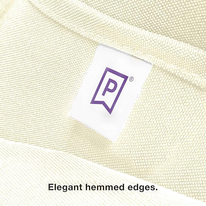 Gee Di Moda Rectangle Tablecloth - 90 x 156 Inch Ivory Table Cloth for 8 Foot Tables with Floor-Length Drop - Heavy Duty Washable Fabric for Holiday Party, Dinner, Weddings & Baby Shower