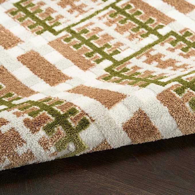 Nourison Home Nordic Multicolor 4' x 6' Area Rug - Easy Clean, Non Shedding, Bed Room, Living Room, Dining Room, Kitchen (4' x 6')