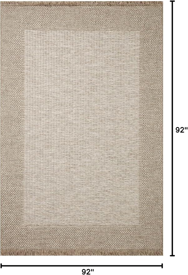 Loloi Dawn Collection Indoor/Outdoor DAW-06 Russet 7'-8" x 7'-8" Round Area Rug