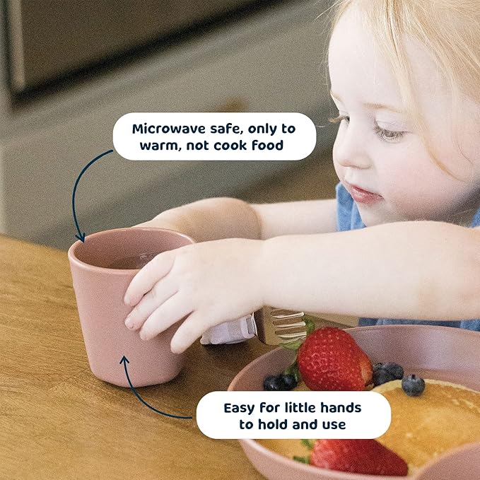 Tiny Twinkle Tableware 3 Pack Cups Set - BPA-Free For Kids and Toddlers - Polypropylene Plastic Tumblers (Sand, Cinnamon, Taupe) Cup