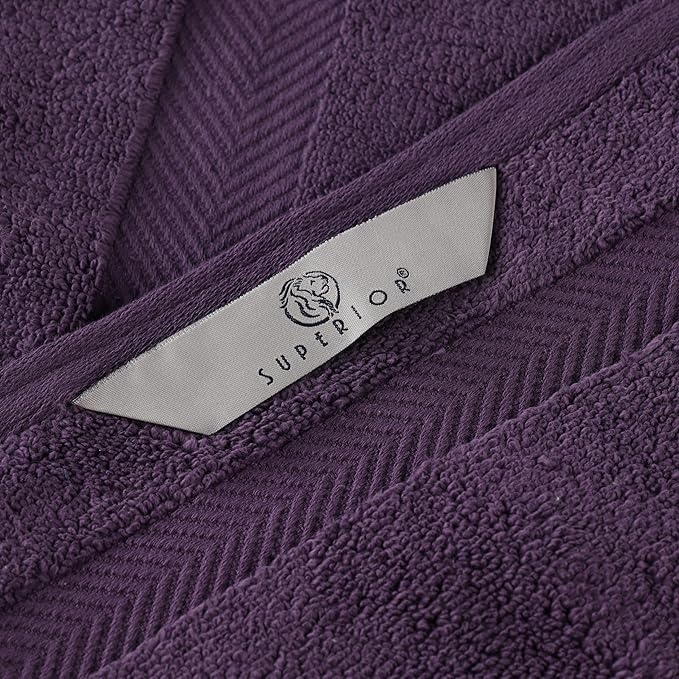 Superior Zero Twist 100% Cotton Bath Sheet Towels, Super Soft, Fluffy and Absorbent, Premium Quality Oversized Bath Sheet Set of 2 - Grape Seed