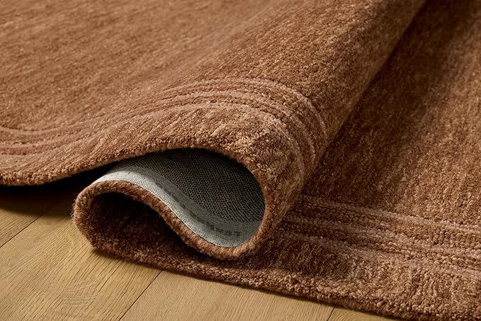 Loloi Leanne Ford Craven Collection CVN-02 Spice/Rose 2'-6" x 9'-9" Runner Rug Geometrical, Patterned, Neutral, Hallway, Kitchen, Mudroom, and Bathroom