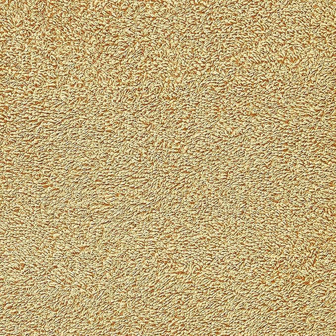 3 Piece Laced Bath Towels Set for Bathroom, Bath, Hand & Wash Cloths, Decorative Stylish Plush Cotton Washcloths - Showering, Face & Body Washing, Airbnb Essentials & Host Accessories, Gold