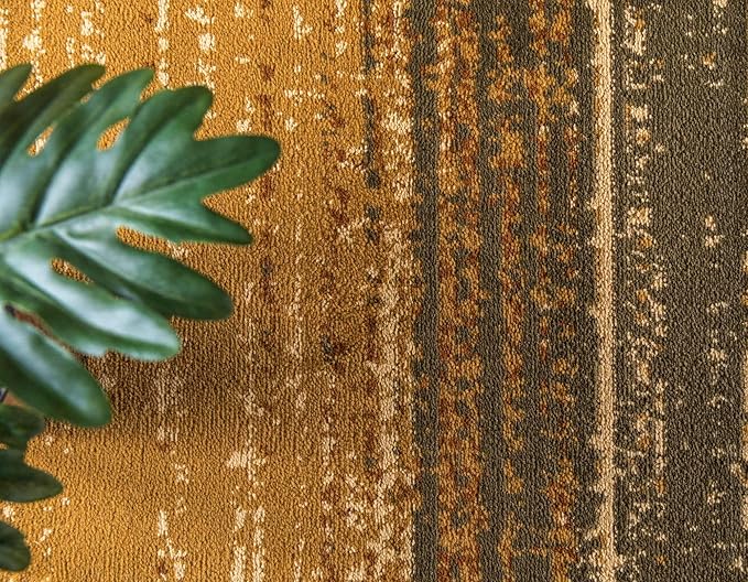 Unique Loom Barista Collection Area Rug - Mundo Nova (7' 10" x 10' Rectangle, Beige/ Blue)