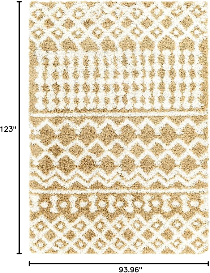 Livabliss Hapsburg Moroccan Shag Area Rug,7'10" x 10'3",Camel