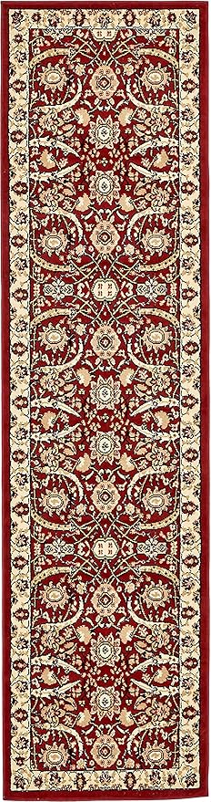 Unique Loom Espahan Collection Area Rug - Cape Cod (2' 7" x 10' Runner, Red/ Beige)