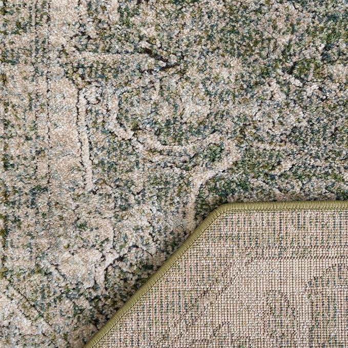 Unique Loom Isabella Collection Area Rug - Adjani (7' 10" Octagon, Green/ Ivory)