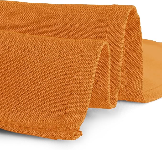 Gee Di Moda Rectangle Tablecloth - 60 x 126 Inch Orange Table Cloth for 8 Foot Rectangle Tables - Heavy Duty Washable Fabric - for Holiday Party, Dinner, Weddings, Baby Shower & Events
