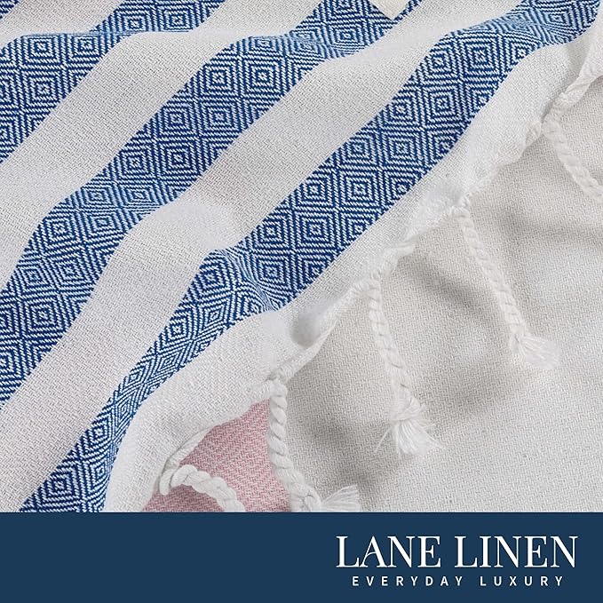 LANE LINEN 12 Pack Oversized Beach Towels – Pre-Washed, Quick Dry, Lightweight Travel Pool Towels for Adults, 39"x71" – Oceanic Twelve