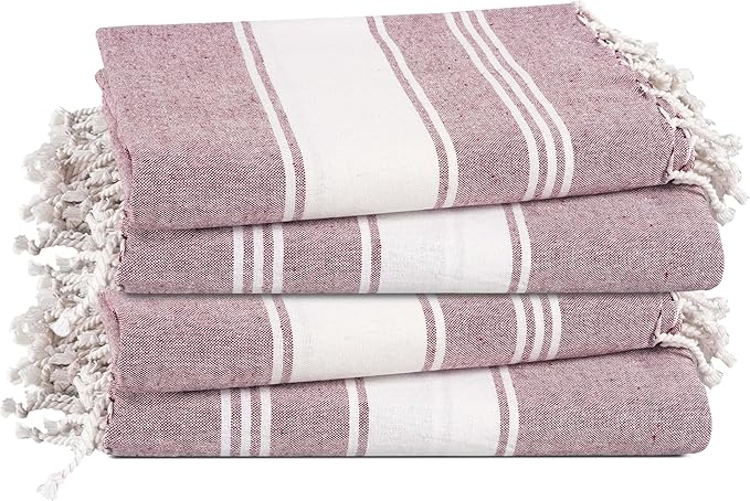LANE LINEN Beach Towels 4 Pack - Beach Towels Oversized, Pre-Washed Extra Large Beach Towel, Quick Dry, No Sand Beach Towel, Pool Towels for Adults, 39"x71" - Wistful Mauve