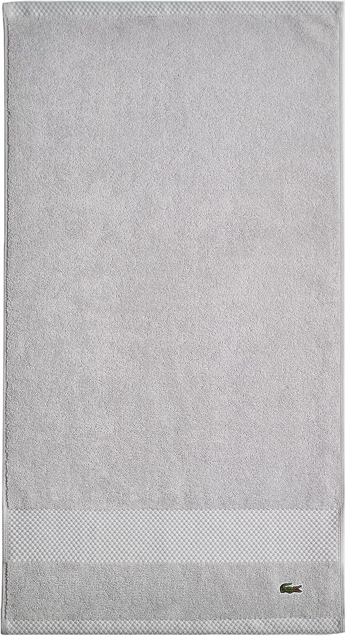 Lacoste Heritage 100% Supima Cotton Hand Towel, Microchip, 16" x 30" – Highly Absorbent & Quick Drying, Premium Super Soft Bath Towel, Bathroom Essential, Gift for All Occasions, Machine Washable