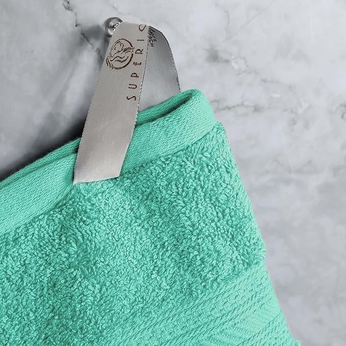 Superior 700 GSM Long Staple 100% Combed Cotton, Durable, Plush and Absorbent 6-Piece Single Ply Towel Set - Rivulet