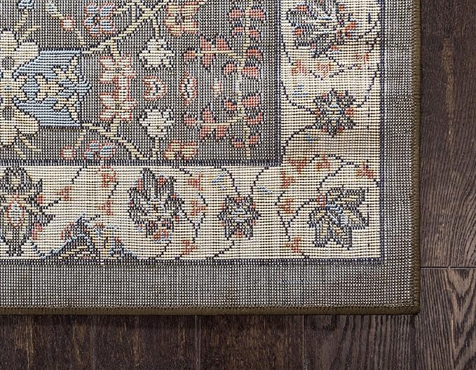 Unique Loom Espahan Collection Area Rug - Cape Cod (9' 10" x 13' 1" Rectangle, Green/ Black)