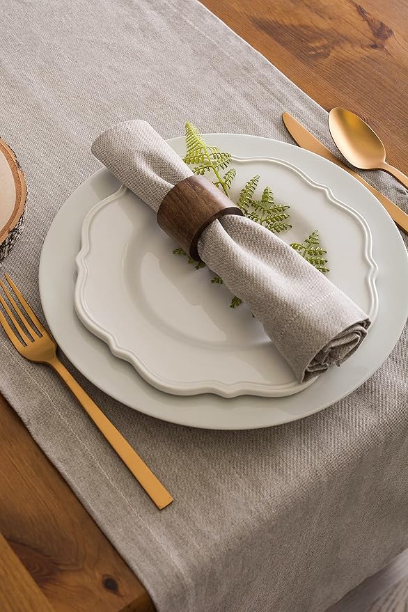 DII Chambray Kitchen, Tabletop Collection, Stone, 14x108 Table Runner