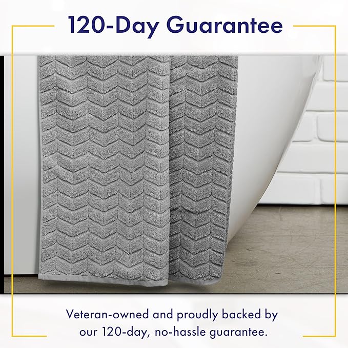 Ultra Soft & Stylish 700 GSM Luxury Bath Towels - 100% Zero-Twist, Long-Staple Cotton - Remarkably Absorbent & Quick Drying - 6 Piece Towel Set (Pewter Grey)