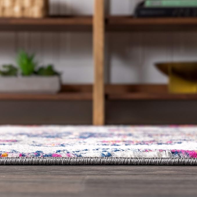 JONATHAN Y Boho Vintage Multi Indoor Area Rug, 3x5, Bohemian Flair Medallion, Chic, Floral, High Traffic for Living Room, Bedroom, Kitchen, Pet Friendly, Non-Shedding (BMF105A-3)