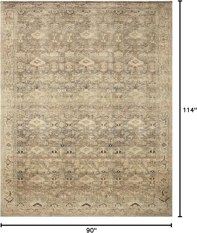 Loloi Margot Collection MAT-04 Antique/Sage 7'-6" x 9'-6" Area Rug feat. CloudPile, No-Shed Easy Clean Large Patterned Area Rug for Living Room, Bedroom, Dining Area