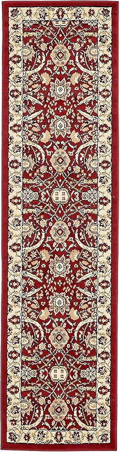 Unique Loom Espahan Collection Area Rug - Cape Cod (2' 2" x 8' 2" Runner, Red/ Beige)