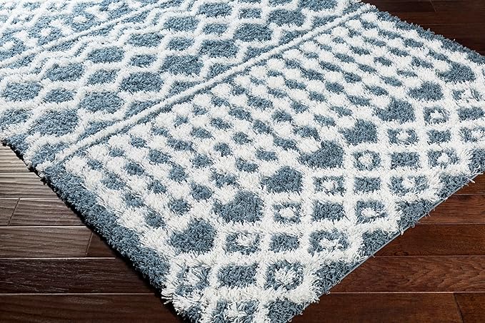 Livabliss Hapsburg Moroccan Shag Area Rug, 2' x 2'11", Denim