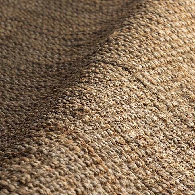 Nuloom Daniela Natural, 8' Square, Handmade, Jute, Tassel, Soft and Textured, High Traffic, Stain Resistant, Easy Clean, Durable Area Rug for Bedroom, Living Room, Dining Space, Foyer, Entryway