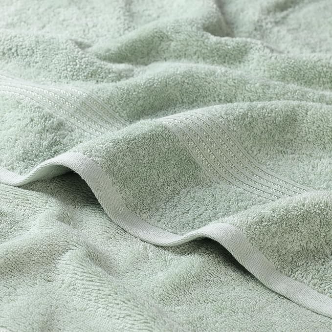 Superior Egyptian Cotton 10-Piece Face Towel Set , Small Towels For Facial, Spa, Quick Dry, Absorbent Towels, Bathroom Accessories, Guest Bath, Home Essentials, Washcloth, Airbnb, Sage