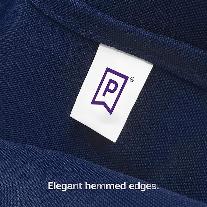 Gee Di Moda Rectangle Tablecloth - 90 x 132 Inch Navy Blue Table Cloth for 6 Foot Tables with Floor-Length Drop - Heavy Duty Washable Fabric for Holiday Party, Dinner, Weddings & Baby Shower