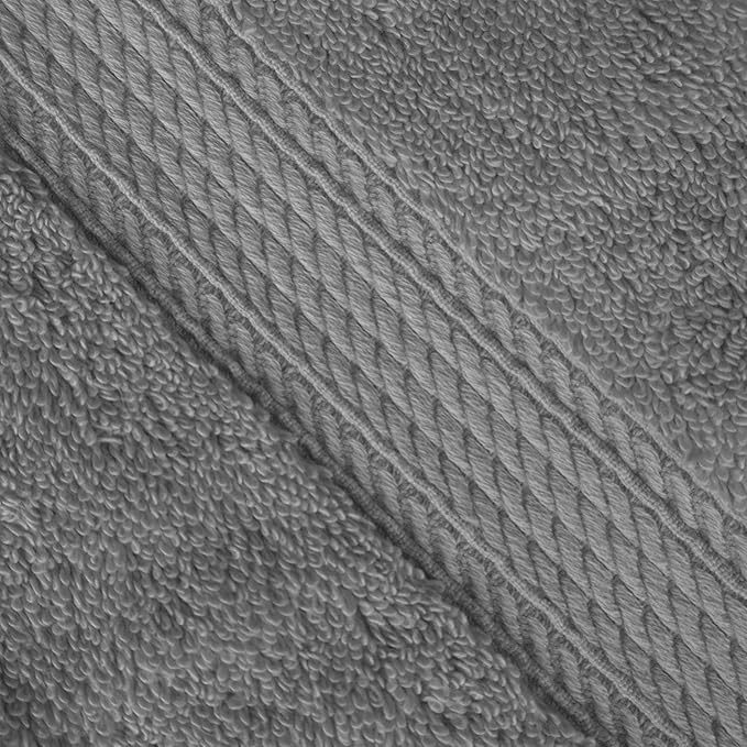 Superior Egyptian Cotton Pile Bath Sheet Set of 2, Ultra Soft Luxury Towels, Thick Plush Essentials, Absorbent Heavyweight, Guest Bath, Hotel, Spa, Home Bathroom, Shower Basics, Charcoal