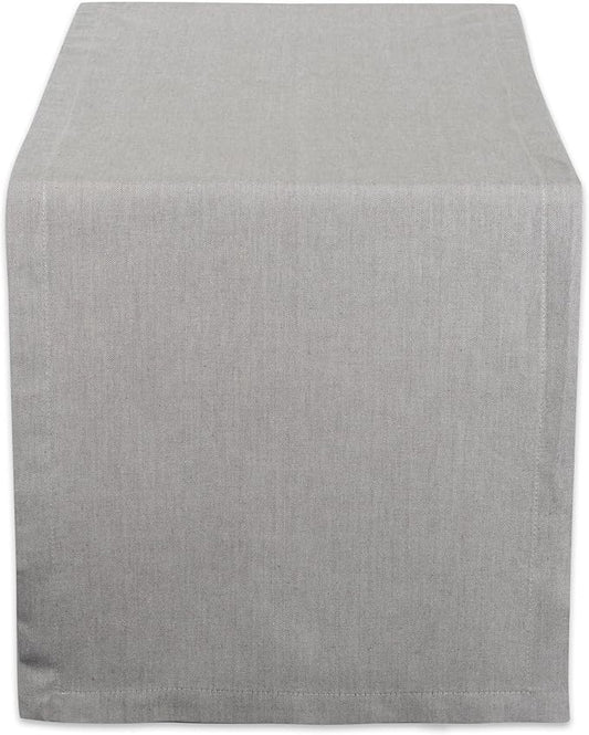 DII Chambray Kitchen, Tabletop Collection, Gray, 14x108 Table Runner